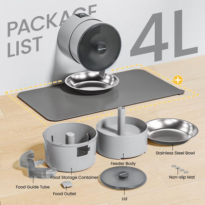 【Geoorood】Wall-Mounted Pet Auto Feeder - 10Mm Clog-Free, 2.4G/5G Wifi, Multi-Power, Regular Feeding，Spotless Floors#Tiktokshopjumpstartsale