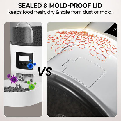 【Geoorood】Wall-Mounted Pet Auto Feeder - 10Mm Clog-Free, 2.4G/5G Wifi, Multi-Power, Regular Feeding，Spotless Floors#Tiktokshopjumpstartsale