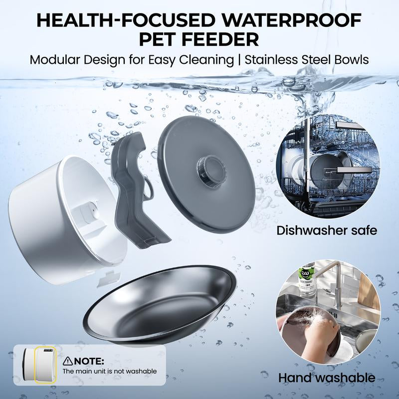 【Geoorood】Wall-Mounted Pet Auto Feeder - 10Mm Clog-Free, 2.4G/5G Wifi, Multi-Power, Regular Feeding，Spotless Floors#Tiktokshopjumpstartsale